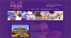 Desktop Screenshot of milehighaesthetics.com