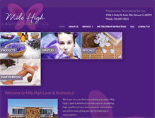 Tablet Screenshot of milehighaesthetics.com